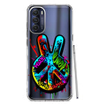 Motorola Moto G Stylus 5G 2022 Peace Graffiti Painting Art Hybrid Protective Phone Case Cover