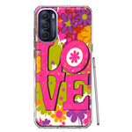 Motorola Moto G Stylus 5G 2022 Pink Daisy Love Graffiti Painting Art Hybrid Protective Phone Case Cover