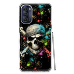 Motorola Moto G Stylus 5G 2022 Fantasy Paint Splash Pirate Skull Hybrid Protective Phone Case Cover