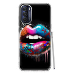 Motorola Moto G Stylus 4G 2022 Colorful Lip Graffiti Painting Art Hybrid Protective Phone Case Cover