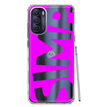 Motorola Moto G Stylus 4G 2022 Hot Pink Clear Funny Text Quote Simp Hybrid Protective Phone Case Cover