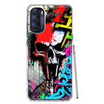 Motorola Moto G Stylus 4G 2022 Skull Face Graffiti Painting Art Hybrid Protective Phone Case Cover