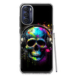 Motorola Moto G Stylus 5G 2022 Fantasy Skull Headphone Colorful Pop Art Hybrid Protective Phone Case Cover