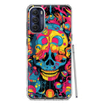 Motorola Moto G Stylus 5G 2022 Psychedelic Trippy Death Skull Pop Art Hybrid Protective Phone Case Cover