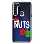 Motorola Moto G Stylus 2020 Christmas Funny Couples Chest Nuts Ornaments Hybrid Protective Phone Case Cover