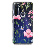 Motorola Moto G Stylus 2020 Spring Pastel Wild Flowers Summer Classy Elegant Beautiful Hybrid Protective Phone Case Cover