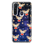 Motorola Moto G Stylus 2020 Red Nose Reindeer Christmas Winter Holiday Hybrid Protective Phone Case Cover