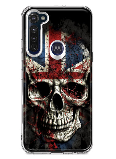 Motorola Moto G Stylus 2020 British UK Flag Skull Hybrid Protective Phone Case Cover