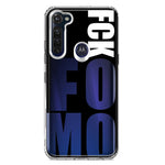 Motorola Moto G Stylus 2020 Black Clear Funny Text Quote Fckfomo Hybrid Protective Phone Case Cover