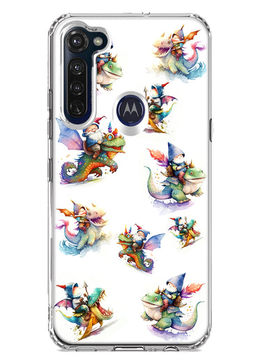 Motorola Moto G Stylus 2020 Cute Fairy Cartoon Gnomes Dragons Monsters Hybrid Protective Phone Case Cover
