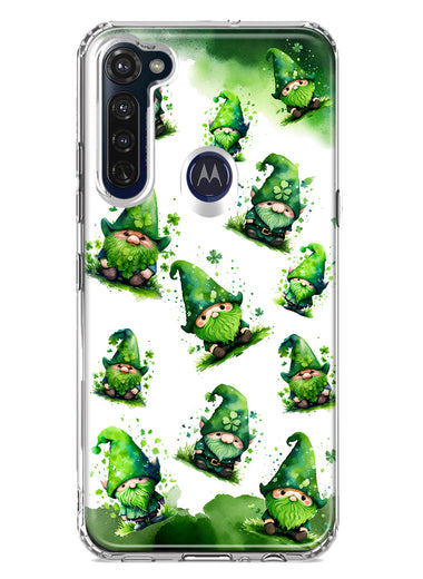 Motorola Moto G Stylus 2020 Gnomes Shamrock Lucky Green Clover St. Patrick Hybrid Protective Phone Case Cover