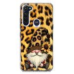 Motorola Moto G Stylus 2020 Gnome Sunflower Leopard Hybrid Protective Phone Case Cover