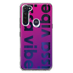 Motorola Moto G Stylus 2020 Purple Clear Funny Text Quote Issa Vibe Hybrid Protective Phone Case Cover