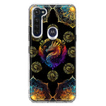 Motorola Moto G Stylus 2020 Mandala Geometry Abstract Dragon Pattern Hybrid Protective Phone Case Cover