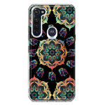 Motorola Moto G Stylus 2020 Mandala Geometry Abstract Elephant Pattern Hybrid Protective Phone Case Cover