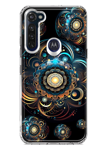 Motorola Moto G Stylus 2020 Mandala Geometry Abstract Multiverse Pattern Hybrid Protective Phone Case Cover