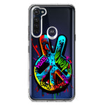 Motorola Moto G Stylus 2020 Peace Graffiti Painting Art Hybrid Protective Phone Case Cover