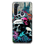 Motorola Moto G Stylus 2020 Skulls Graffiti Painting Art Hybrid Protective Phone Case Cover