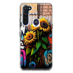 Motorola Moto G Stylus 2020 Sunflowers Graffiti Painting Art Hybrid Protective Phone Case Cover