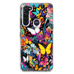 Motorola Moto G Stylus 2020 Psychedelic Trippy Butterflies Pop Art Hybrid Protective Phone Case Cover