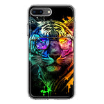 Apple iPhone 7/8 Plus Neon Rainbow Swag Tiger Hybrid Protective Phone Case Cover