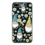 Apple iPhone 7/8 Plus Cute White Daisies Gnomes Flowers Floral Double Layer Phone Case Cover