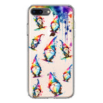 Apple iPhone 7/8 Plus Neon Water Painting Colorful Splash Gnomes Hybrid Protective Phone Case Cover