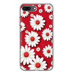 Apple iPhone 7/8 Plus Cute White Red Daisies Polkadots Double Layer Phone Case Cover