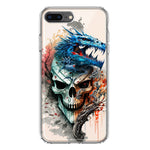 Apple iPhone 7/8 Plus Fantasy Blue Dragon Dream Skull Double Layer Phone Case Cover