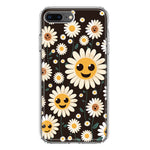 Apple iPhone 7/8 Plus Cute Smiley Face White Daisies Double Layer Phone Case Cover