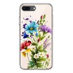 Apple iPhone 7/8 Plus Purple Yellow Red Spring Flowers Floral Hybrid Protective Phone Case Cover