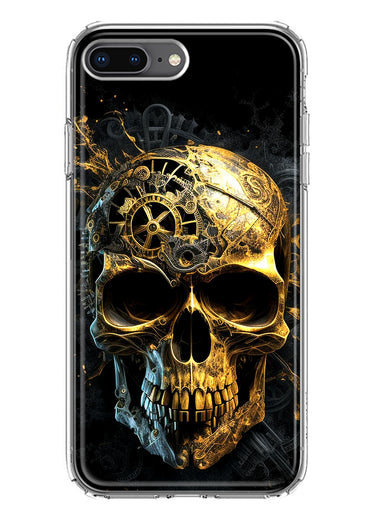 Apple iPhone 7/8 Plus Steampunk Skull Science Fiction Machinery Double Layer Phone Case Cover