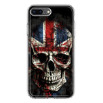 Apple iPhone 8 Plus British UK Flag Skull Hybrid Protective Phone Case Cover