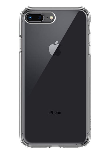 Apple iPhone 8 Plus Clear Shockproof Heavy Duty Double Layer Dual Hybrid Protective Phone Case Cover