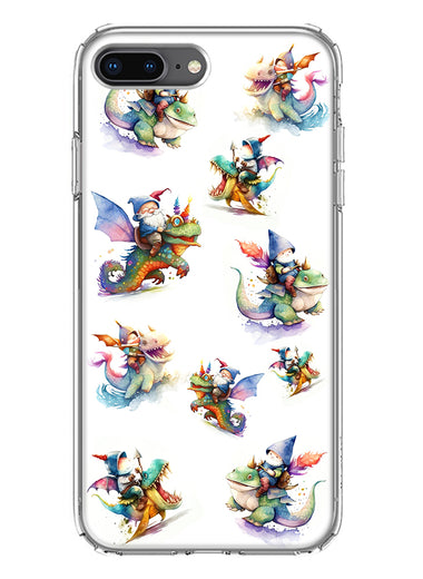 Apple iPhone 8 Plus Cute Fairy Cartoon Gnomes Dragons Monsters Hybrid Protective Phone Case Cover