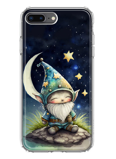 Apple iPhone 8 Plus Stars Moon Starry Night Space Gnome Hybrid Protective Phone Case Cover