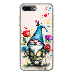 Apple iPhone 8 Plus Gnome Red Purple Blue Roses Garden Hybrid Protective Phone Case Cover