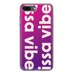 Apple iPhone 8 Plus Purple Clear Funny Text Quote Issa Vibe Hybrid Protective Phone Case Cover