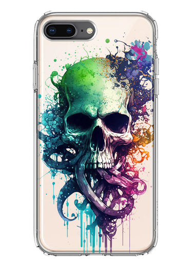 Apple iPhone 8 Plus Fantasy Octopus Tentacles Skull Hybrid Protective Phone Case Cover