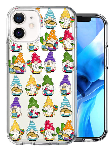 Apple iPhone 12 Mini Cinco De Mayo Party Cute Gnomes Mexico Tacos Fiesta Double Layer Phone Case Cover