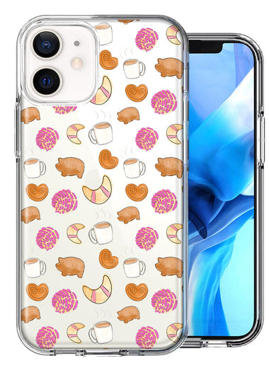 Apple iPhone 11 Mexican Pan Dulce Cafecito Coffee Concha Polka Dots Double Layer Phone Case Cover