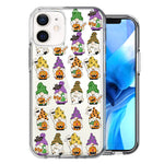 Apple iPhone 12 Spooky Halloween Gnomes Cute Characters Holiday Seasonal Pumpkins Candy Ghosts Double Layer Phone Case Cover