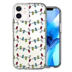 Apple iPhone 12 Vintage Christmas Lights Design Double Layer Phone Case Cover