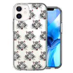 Apple iPhone 12 Mini Fierce Tiger Polkadots Design Double Layer Phone Case Cover