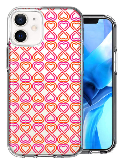 Apple iPhone 12 Mini Infinity Hearts Design Double Layer Phone Case Cover