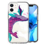 Apple iPhone 11 Mystic Floral Whale Design Double Layer Phone Case Cover