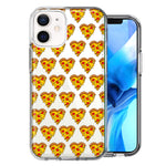 Apple iPhone 12 Pizza Hearts Polka dots Design Double Layer Phone Case Cover