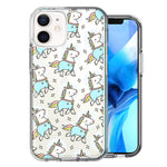 Apple iPhone 12 Mini Space Unicorns Design Double Layer Phone Case Cover