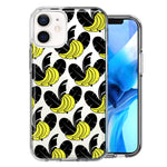 Apple iPhone 11 Tropical Bananas Design Double Layer Phone Case Cover