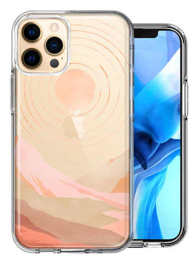 Apple iPhone 11 Pro Max Desert Mountains Design Double Layer Phone Case Cover
